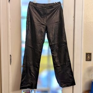 Wilson's Leather Pelle Studio Buttery Soft Black Leather Pants Size 12